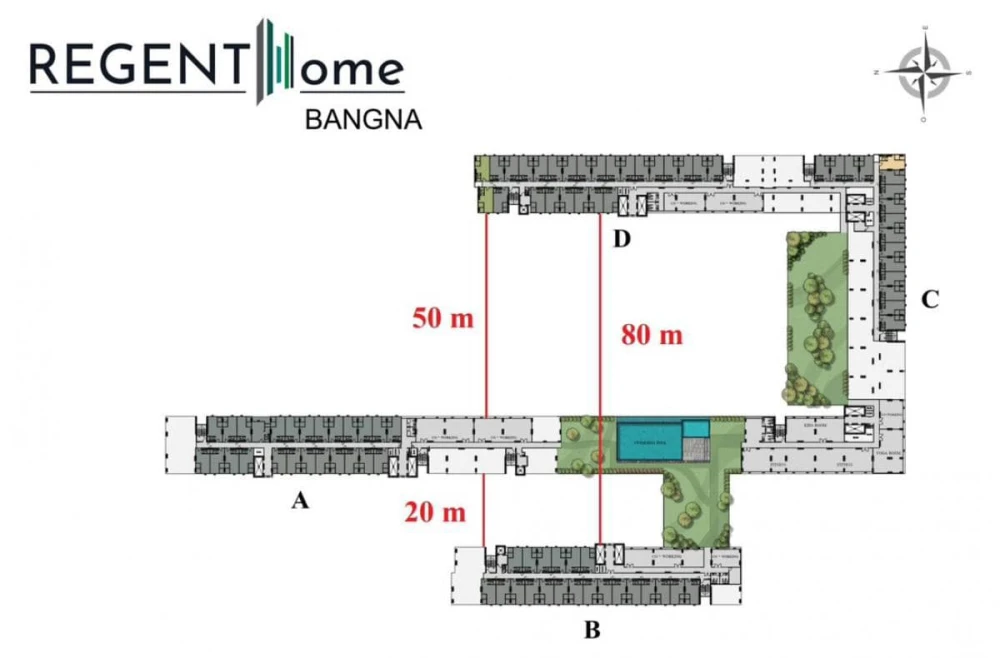 ขายดาวน์ คอนโด Regent home Bangna ห้องวิวสวน วิวสระ ราคาอย่างโดน มาจองเลยจ้า