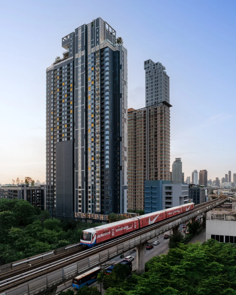 Condo for sale, Aspire On Nut Station, 24th floor, high floor, no noise from the electric train, buy now!