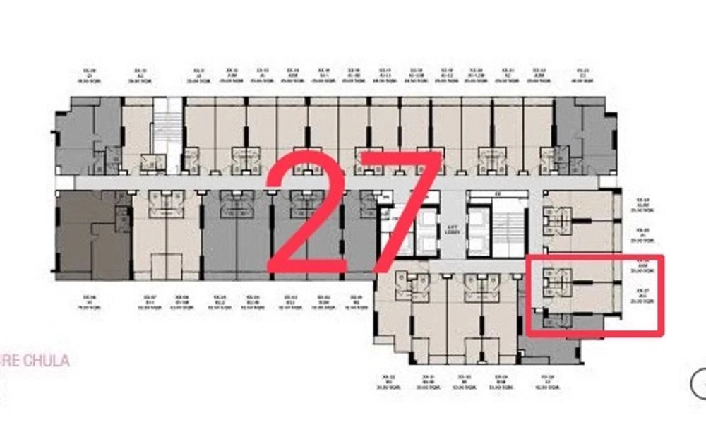 Selling down payment for Culture Chula, 22nd floor, great project, great location, hurry and reserve now, don't miss out!