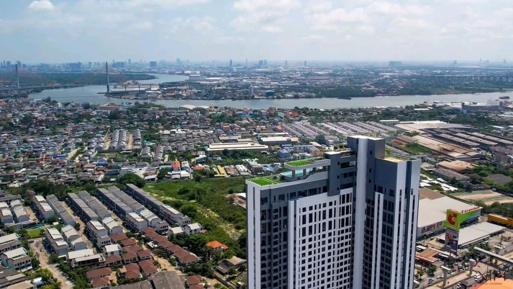 Down payment sale!! Sim Suksawat - Rama 3, 14th floor, corner unit with river view, beautiful room, fully furnished, ready to move in. Don't miss out!