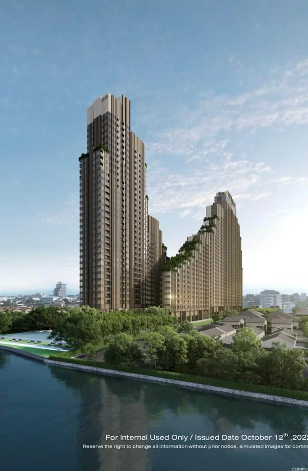 Selling down payment, New River Rest, Rat Burana, high floor, fully furnished room, ready to move in, get a river view, hurry up and become the owner.