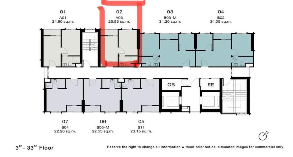 Selling down payment, New River Rest, Rat Burana, high floor, fully furnished room, ready to move in, get a river view, hurry up and become the owner.