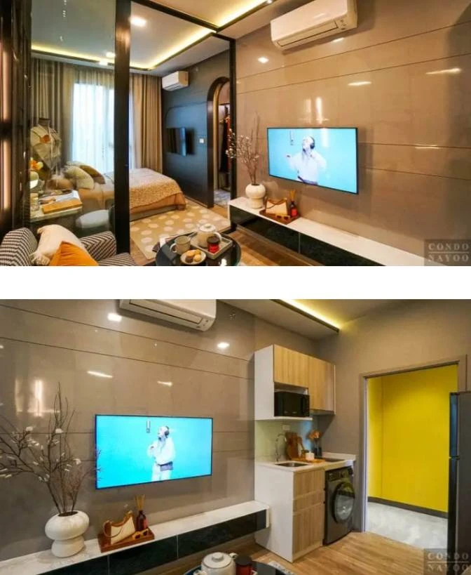 Selling down payment Plum Condo New West Bangyai Condo, good view, fully furnished! Next to Central Westgate, ready, don't wait.