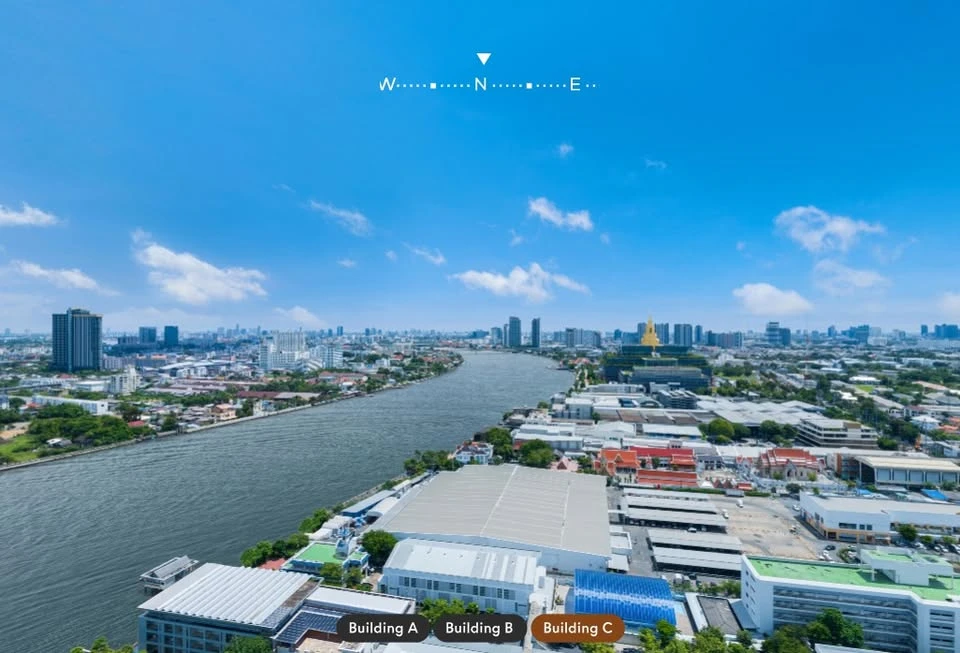 Down payment sale, Wan Wela at Chao Phraya, high floor, good breeze, private atmosphere, full Chao Phraya River view from the room, don't miss it.