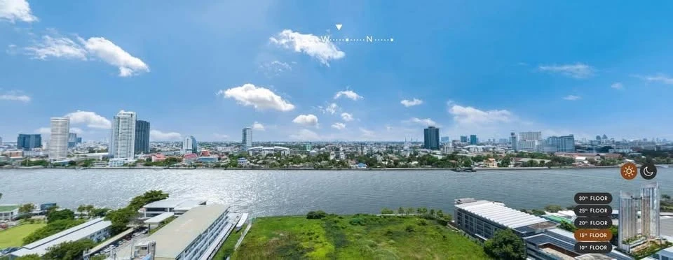 Down payment sale, Wan Wela at Chao Phraya, Building A, full river view, spacious area, the ultimate in luxury living.