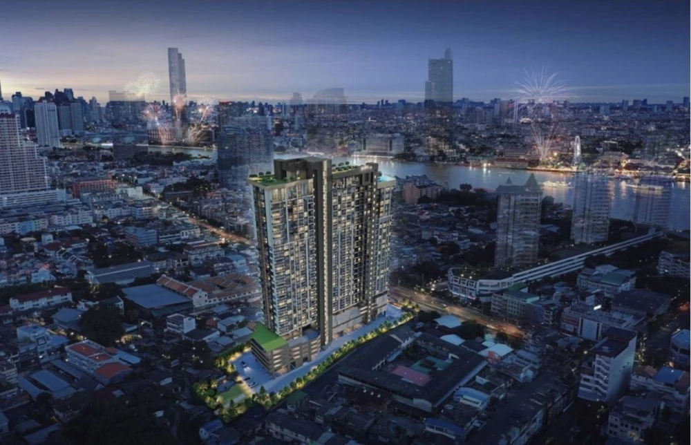Down payment sale for Supalai Tham Charoen Nakhon, 2 bedrooms, 17th floor, high floor, beautiful view, interested, reserve now, urgent.