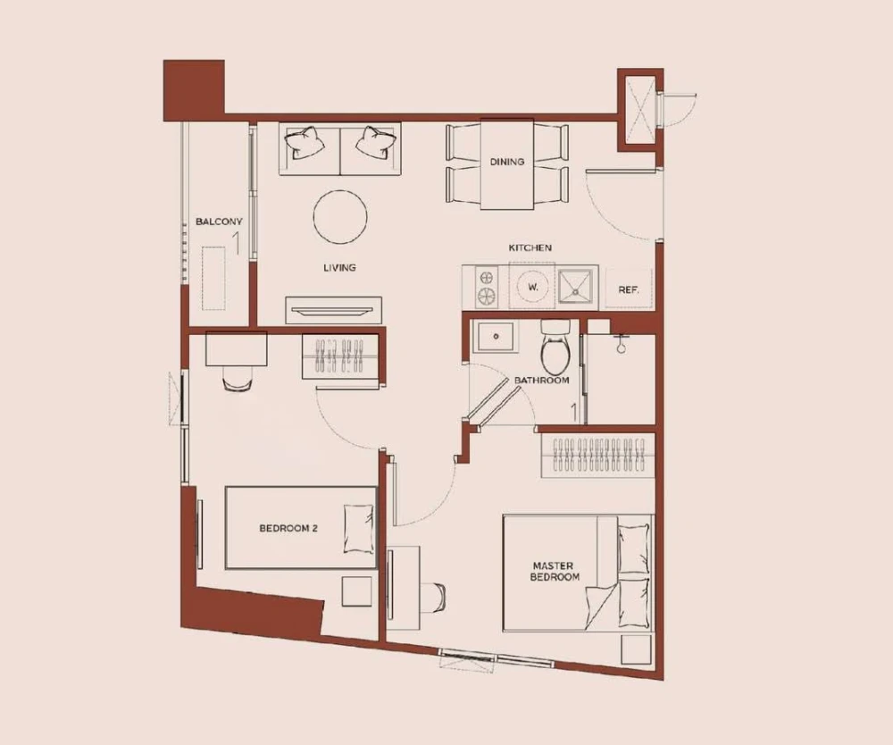 Selling down payment, Matrix District, Lat Phrao, spacious room, 24th floor, high view, if you don't reserve, you'll regret it later.