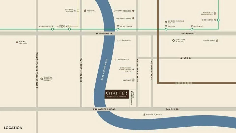 ขายดาวน์ แชปเตอร์ เจริญกรุง-ริเวอร์ไซด์ ห้อง Riverfront กลางเมือง ชมวิวแม่น้ำได้จากในห้อง สนใจจองเลย
