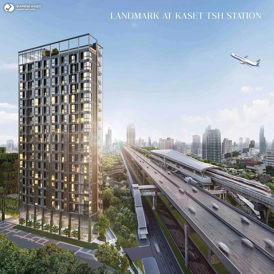 Down payment for sale, Landmark at Kasetsart, Thung Song Hong Station, spacious room, high ceiling, complete facilities, meets all needs, book now.