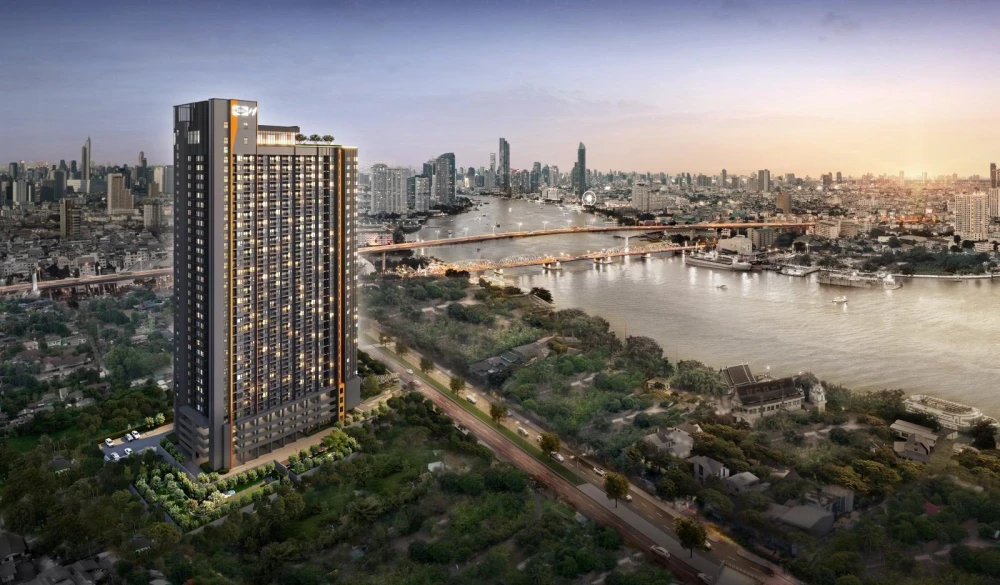 Condo for sale: Flexi Riverview Charoen Nakhon, 28th floor. Open view, good ventilation, unobstructed view. Rare unit, not adjacent to any other units