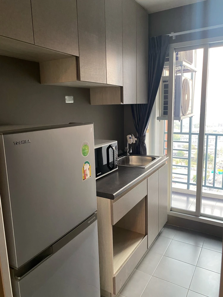 Urgent sale: Niche id @ Pakkret Station, ready to move in, 25th floor, river view, good price, buy now, don't wait.
