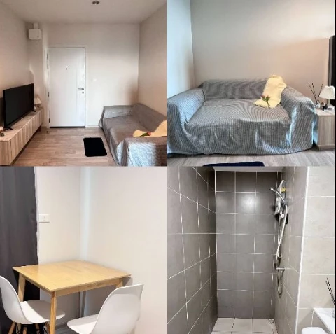 Urgent Sale! Plum Condo Ramkhamhaeng Station. Experience living on the 32nd floor with unobstructed, breezy views. Buy now!