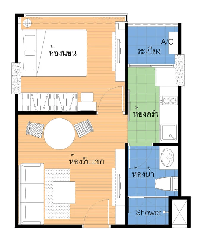 Urgent sale! Zenith Place Condo at Huai Khwang, empty room, reasonable price. Hurry and come and reserve your ownership today.
