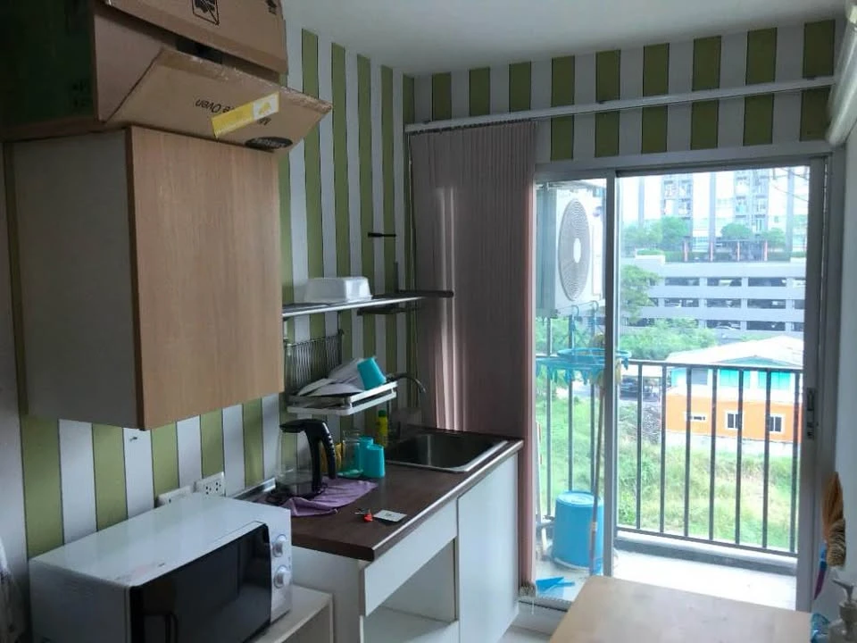 Urgent sale! Condo U Hua Mak Station, room with good wallpaper, great price, come and reserve today.