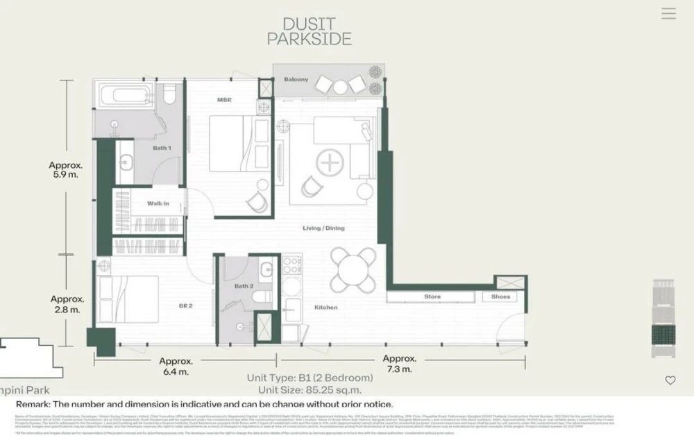 Urgent sale!! The Residences at Dusit Central Park, 25th floor, corner room, city view, ready to move in, hurry up and book now, don't miss out!!