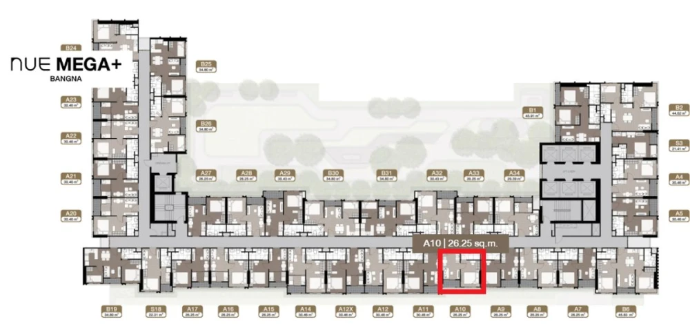 Urgent sale!! Noble New Mega Plus Bangna, 9th floor, beautiful view on the Mega side, good location, move in with your bags, don't miss it!!
