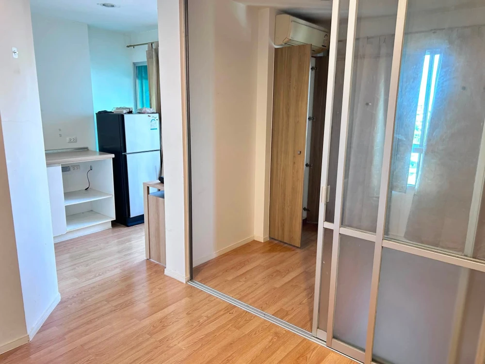 Selling an empty condo unit at Lumpini Ville On Nut 46. The unit is partitioned into separate areas, perfect for those who love decorating their own s