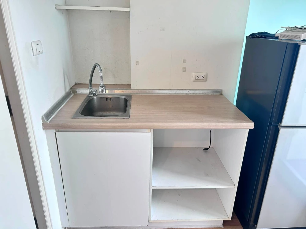 Selling an empty condo unit at Lumpini Ville On Nut 46. The unit is partitioned into separate areas, perfect for those who love decorating their own s