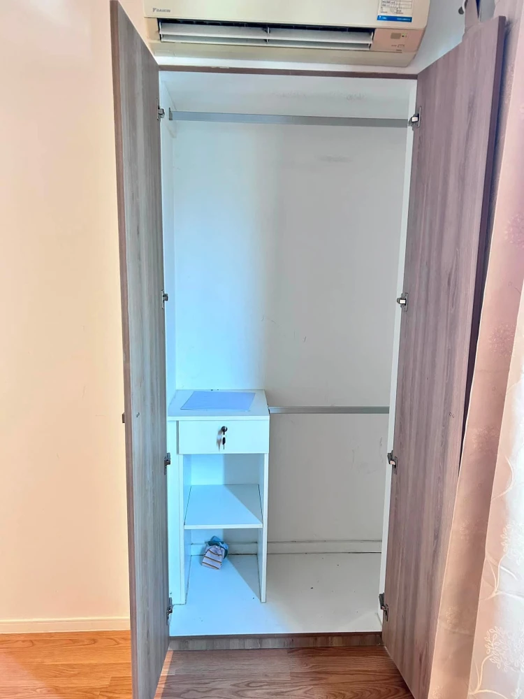 Selling an empty condo unit at Lumpini Ville On Nut 46. The unit is partitioned into separate areas, perfect for those who love decorating their own s