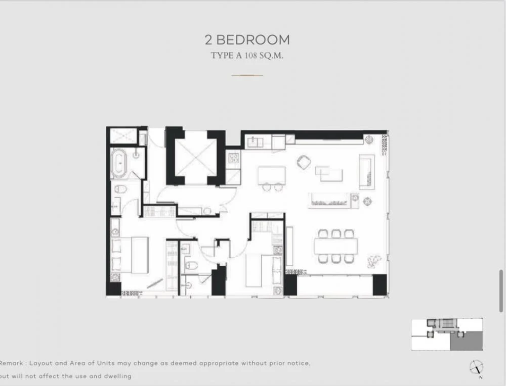 For Sale/Rent!! Tonson One Residence 2 bedrooms (11/9) Empty room, spacious area, very comfortable, book now, don't miss out.