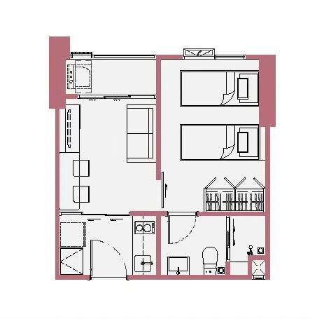 Down payment sale for Modiz Vault Kaset Sripatum, a great project with complete common areas. If interested, hurry and reserve now.