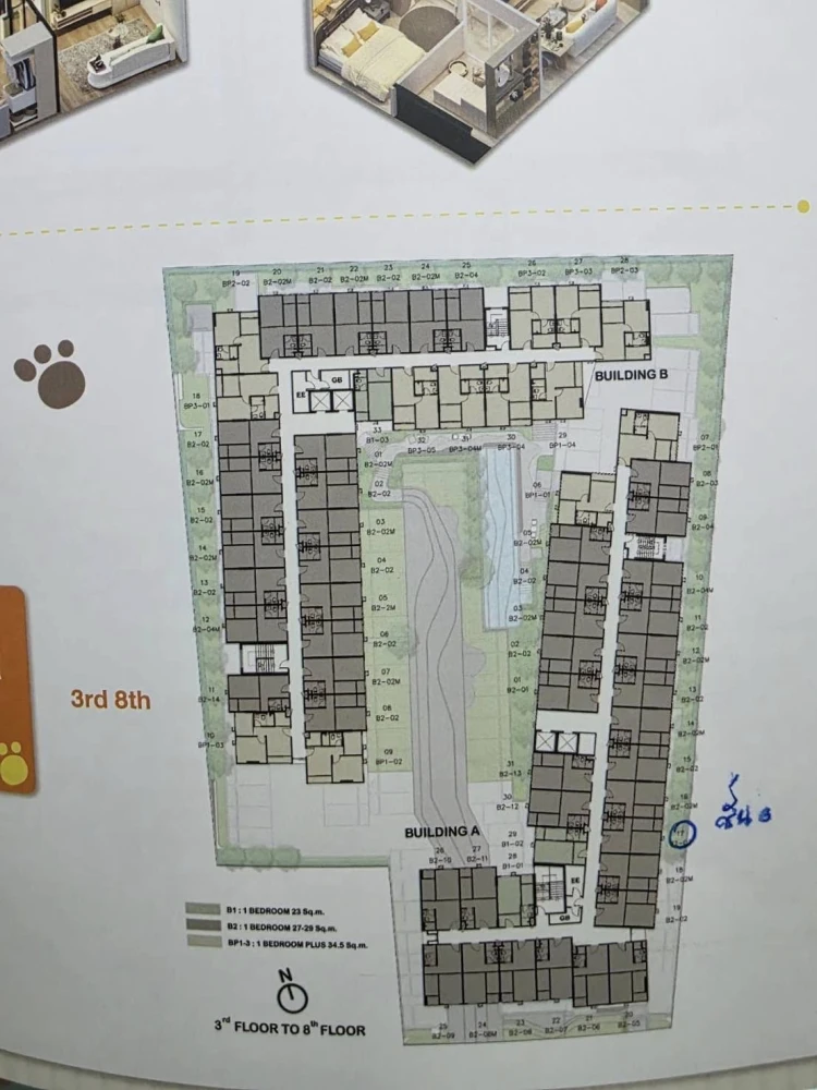 Selling reservation slip for The Origin Phaholyothin 57, 3rd floor, good project, complete common areas, reserve now, urgent.