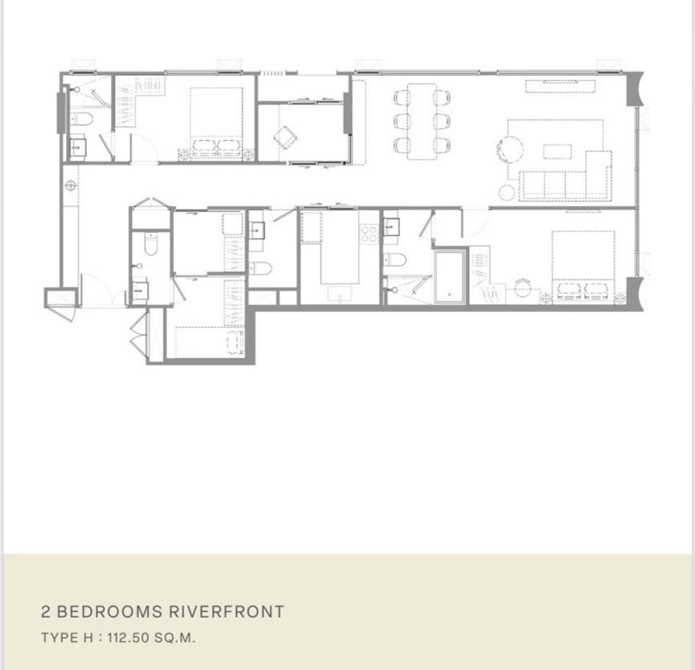 Selling reservation slip for Chapter Charoenkrung Riverside, 2nd floor, spacious room, river view, reserve now, urgent!