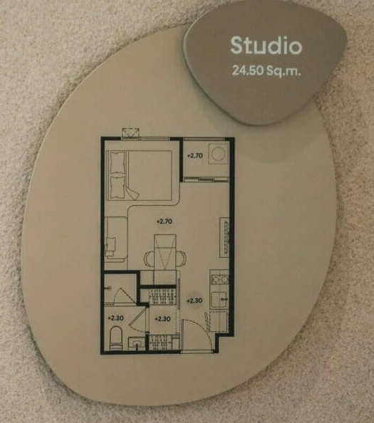 Selling a reservation slip for Cobb Ratchada-Rama 9, studio room, 5th floor, reasonable price, hurry and come be the owner today.