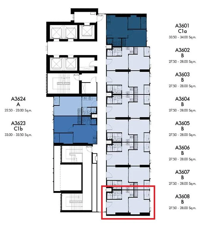 Condo for sale/rent at Denim Chatuchak, 36th floor, Building A, corner unit, unobstructed view, fully furnished and equipped with appliances Move-in r