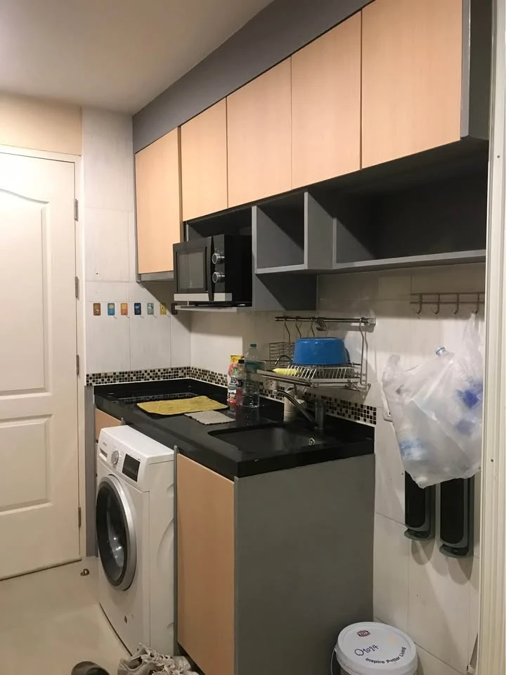 For sale and rent: Bangkok Horizon Ratchada-Tha Phra, beautiful room, built-in furniture throughout the room, don't miss out.