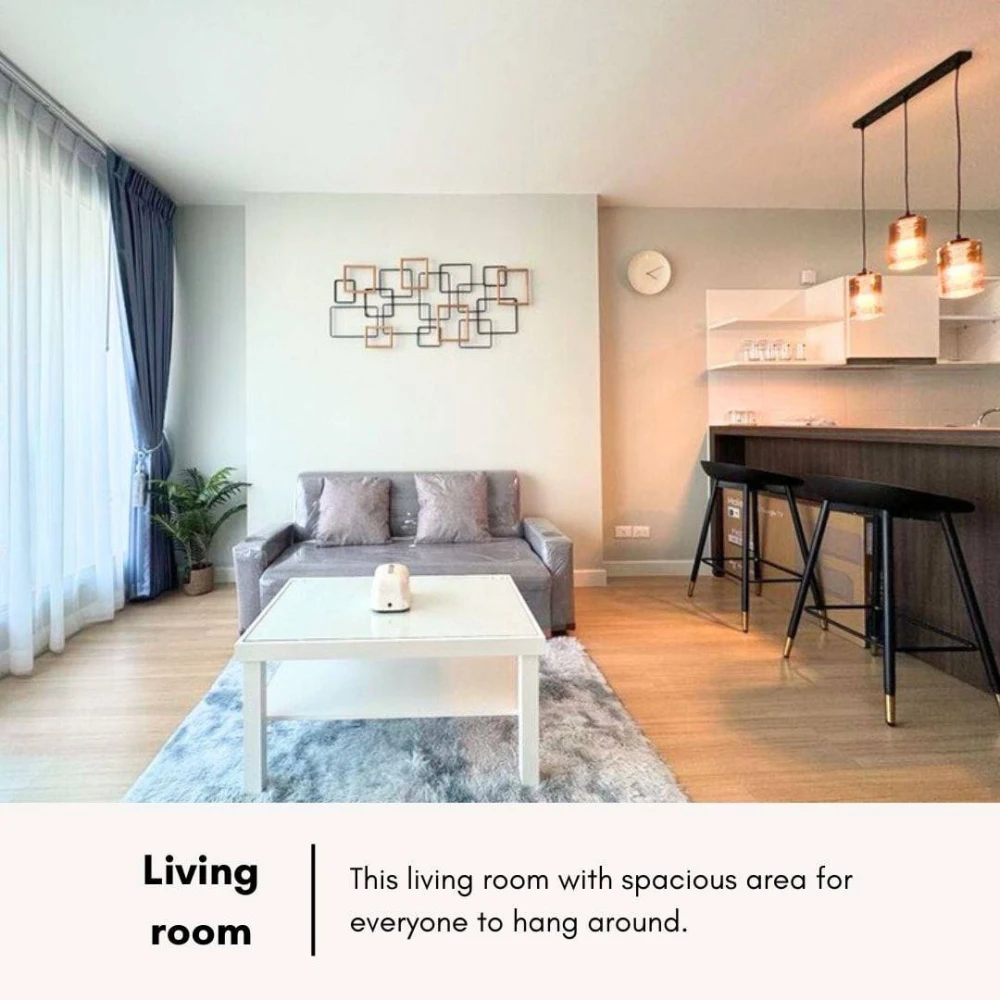 Condo for sale, Life Add Lat Phrao 18, corner room, north facing, usable area, come and own it today.