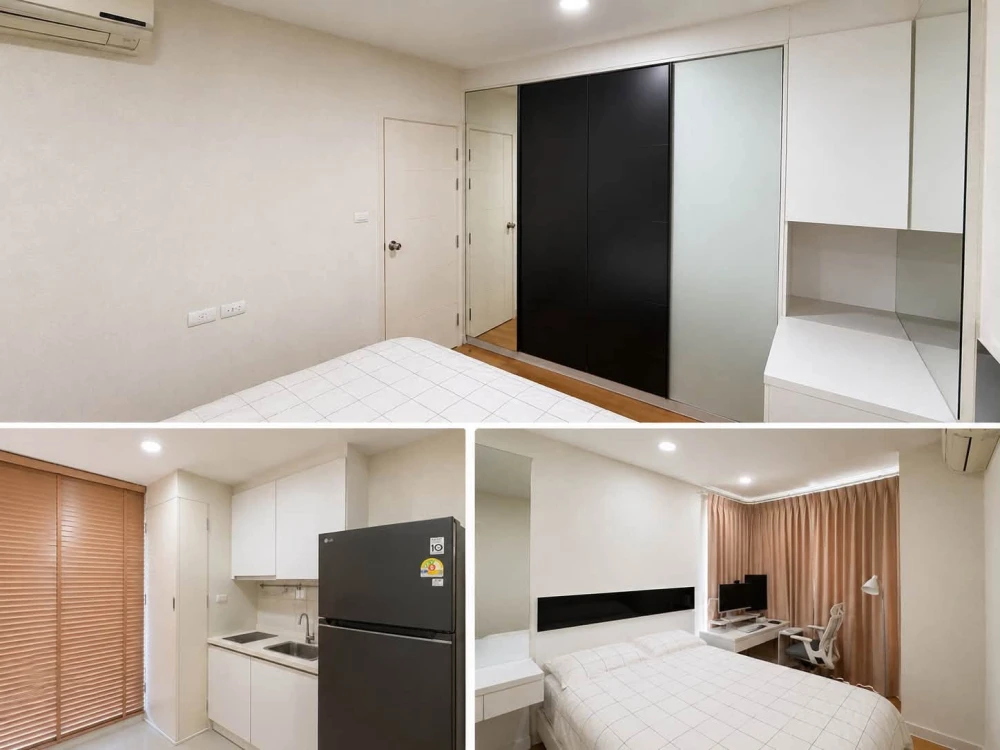 Apartment for rent at Centric Sutthisan – Ratchada. Nice room, fully furnished with appliances. Just bring your belongings and move in!