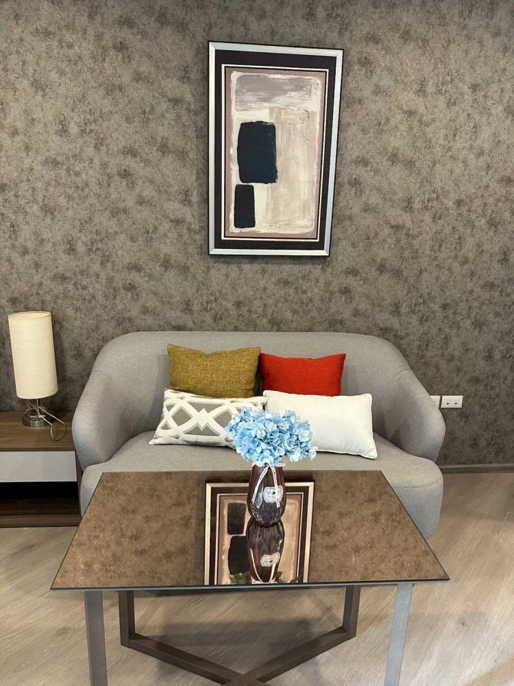 Condo for rent: THE BASE SAPHANMAI, a lovely room with beautiful wallpaper. Everything is complete here. Come and reserve now.