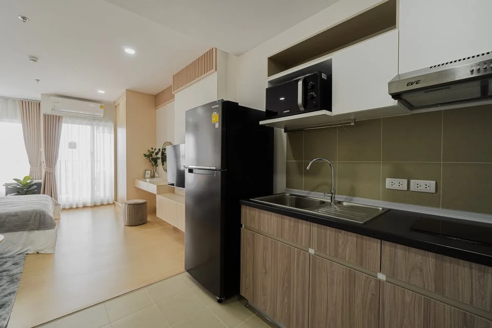 For rent Supalai Veranda Ramkhamhaeng, beautifully decorated room, 17th floor, high view, you must hurry to reserve now.