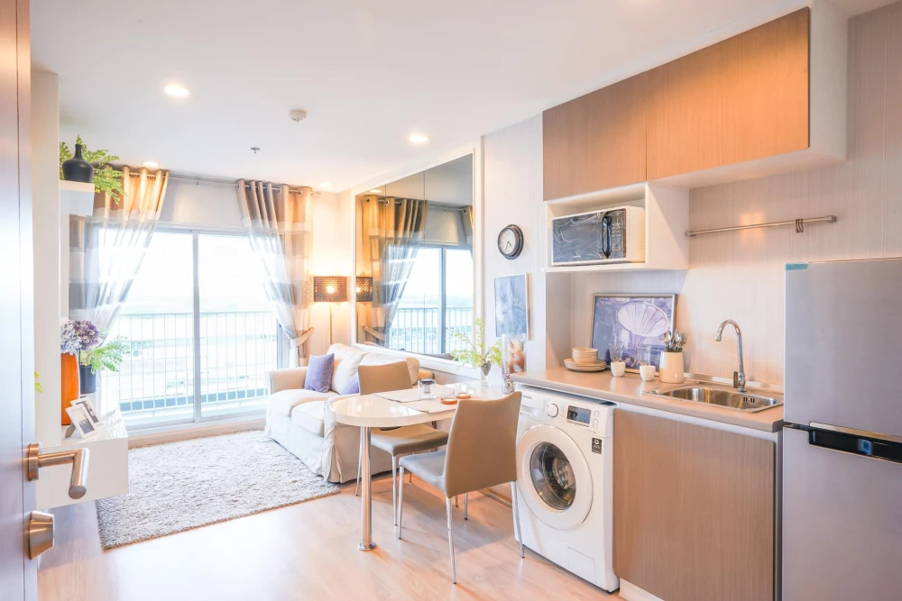 Condo for rent, Casa Bangyai, furnished room, ready to move in, complete facilities, hurry to reserve now.
