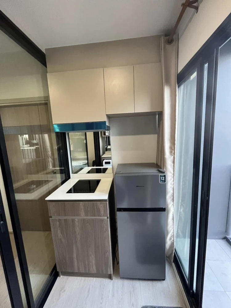 Condo for rent, Nue core khukhot Station, nice room, complete with furniture and electrical appliances. Hurry and reserve now.