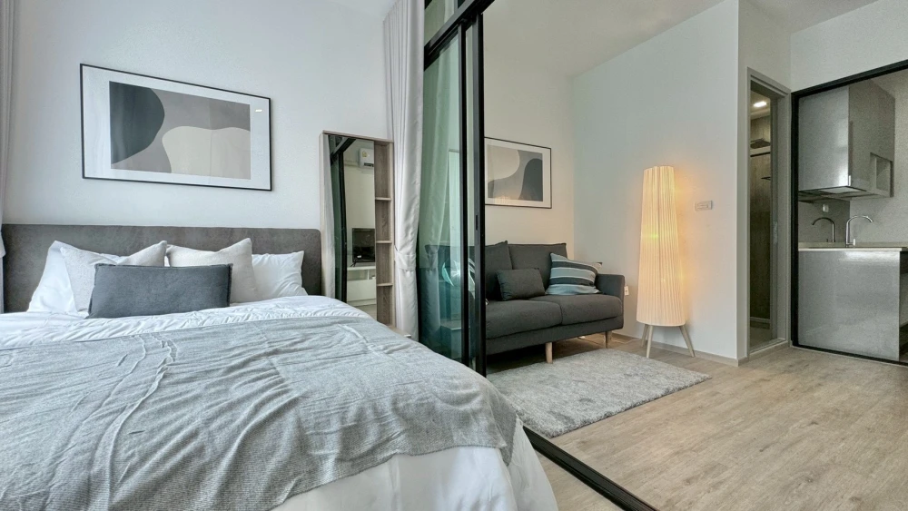 Condo for rent!! The Rich Rama 9-Srinakarin, fully furnished, very beautiful room, reserve now!