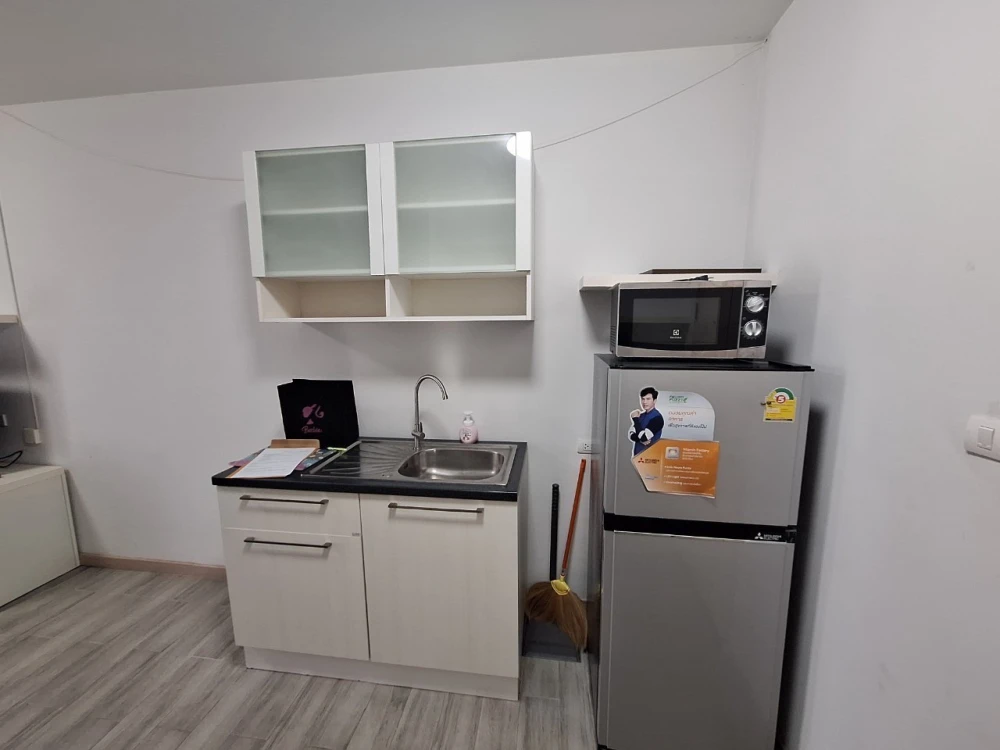 Condo for rent, A Space Asoke Ratchada, spacious room, lots of usable space, good price, hurry up and reserve.
