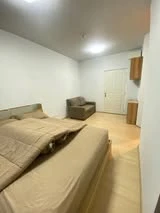 For rent: Plum Condo Samakkhi, studio room, 7th floor, fully furnished, appliances included, just bring your suitcase and move in.