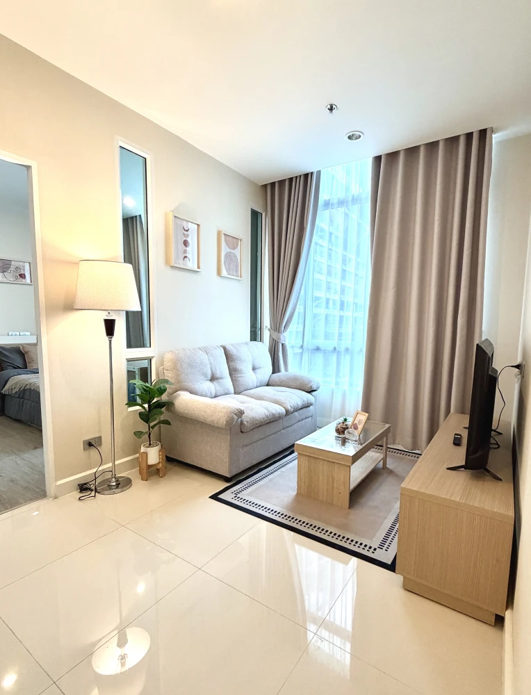 For rent The Rich Rama 9 - Srinakarin, 1 bedroom (front building), fully furnished, ready to move in. Reserve now!