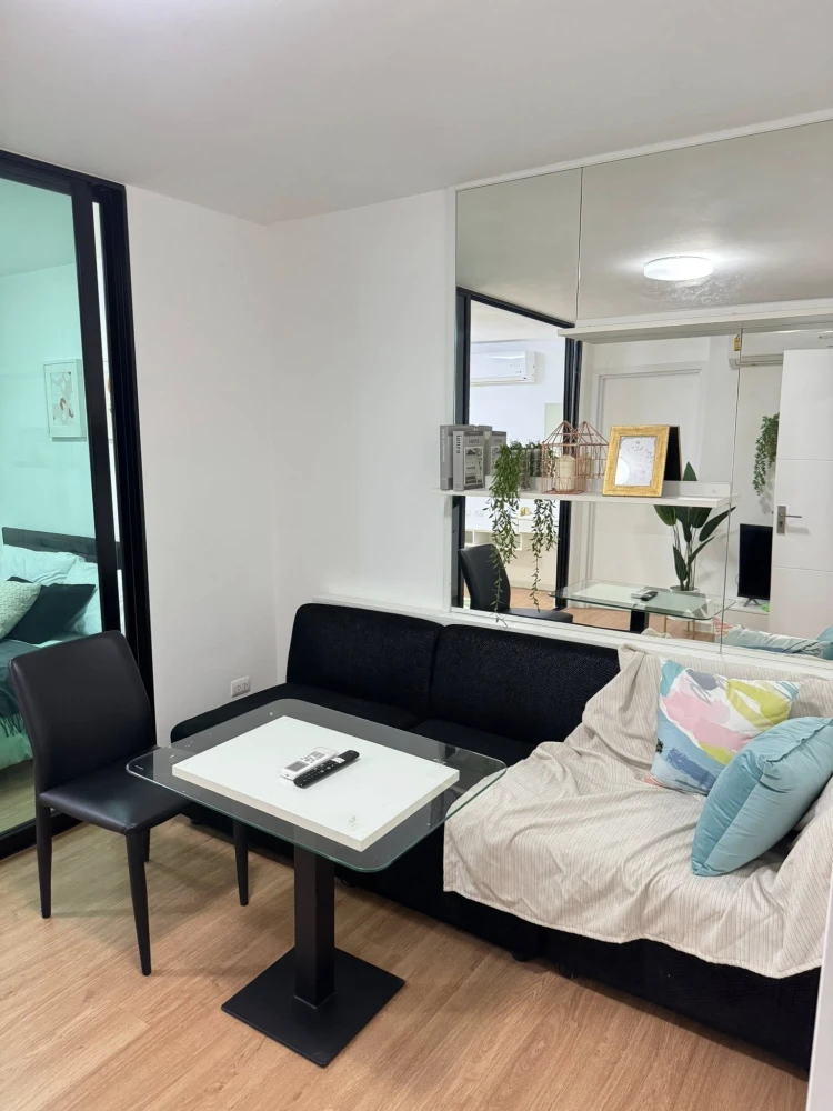 For rent: Icondo Salaya Phase 2, beautifully decorated room, white tone, comfortable to the eye, affordable price, must hurry to reserve.