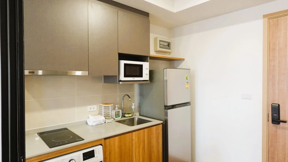 Condo for rent at The Livin Phetkasem. Spacious and comfortable unit with ample living space. Convenient and fully equipped. Don't miss out!