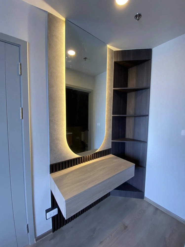 Condo for rent, ready to move in, Chapter One Flow Bangpo, high floor, Chao Phraya River view, built-in with complete furniture and appliances, just b