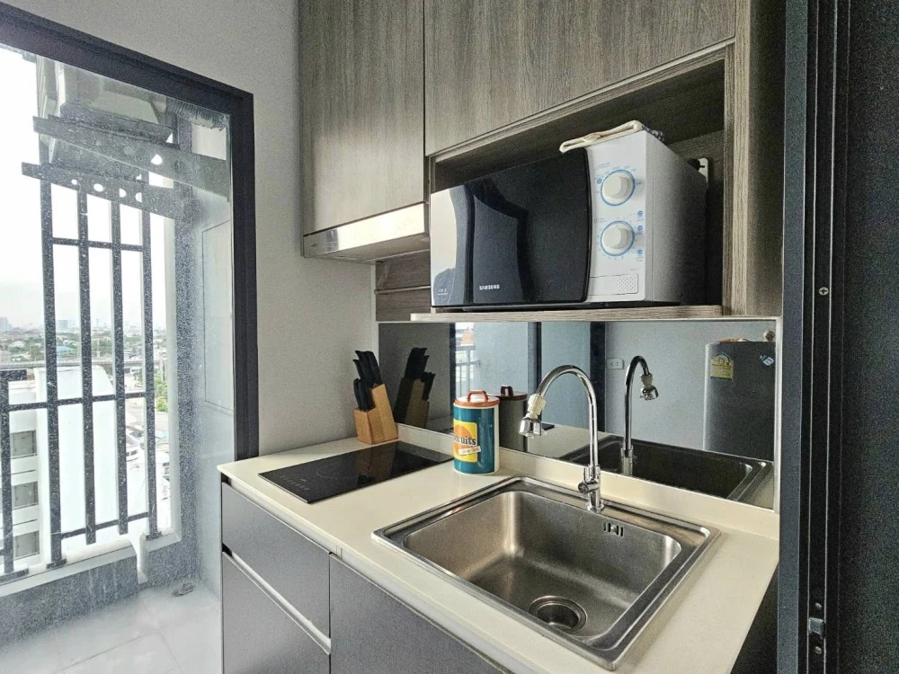 Condo for rent, luxury, next to MRT, beautiful view, high floor, fully furnished, ready to move in immediately, Ideo Tha Phra Interchange