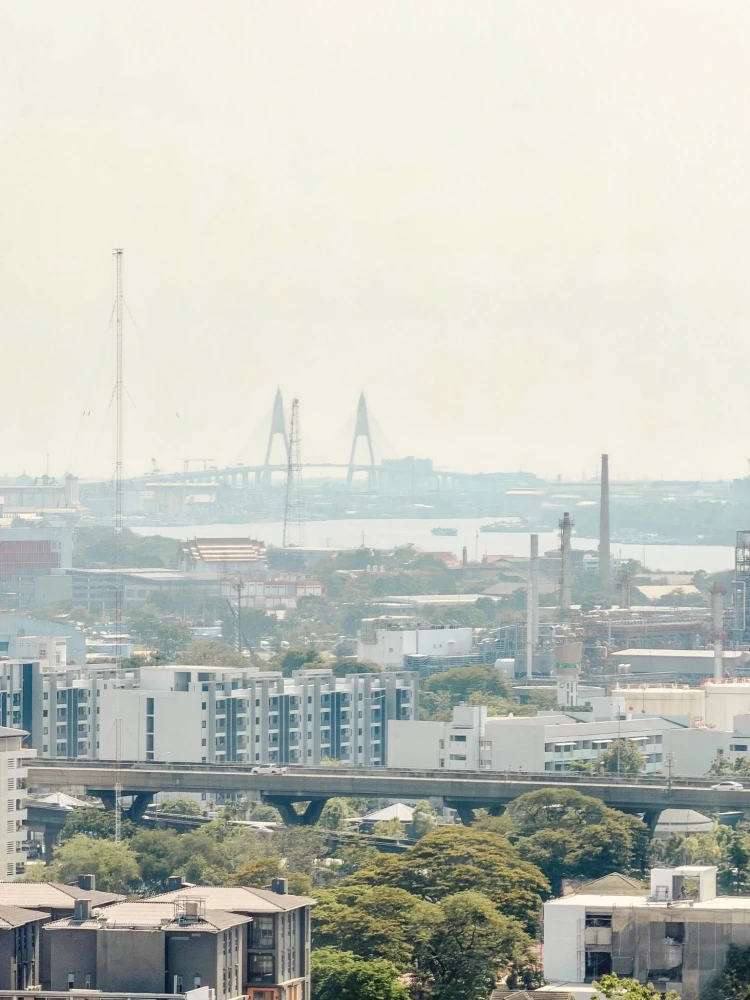 Available for immediate rental: The Line Sukhumvit 101, mezzanine duplex, maximizing space both inside and out, 16th floor, stunning river view. Book