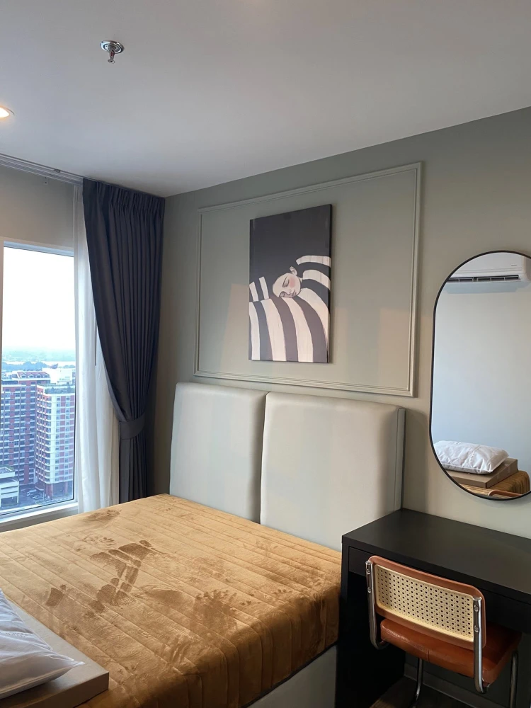 Urgent rental! Regent Home Bangna, ready-to-move-in unit on the 28th floor with great views. Convenient and complete amenities all in one place. Book