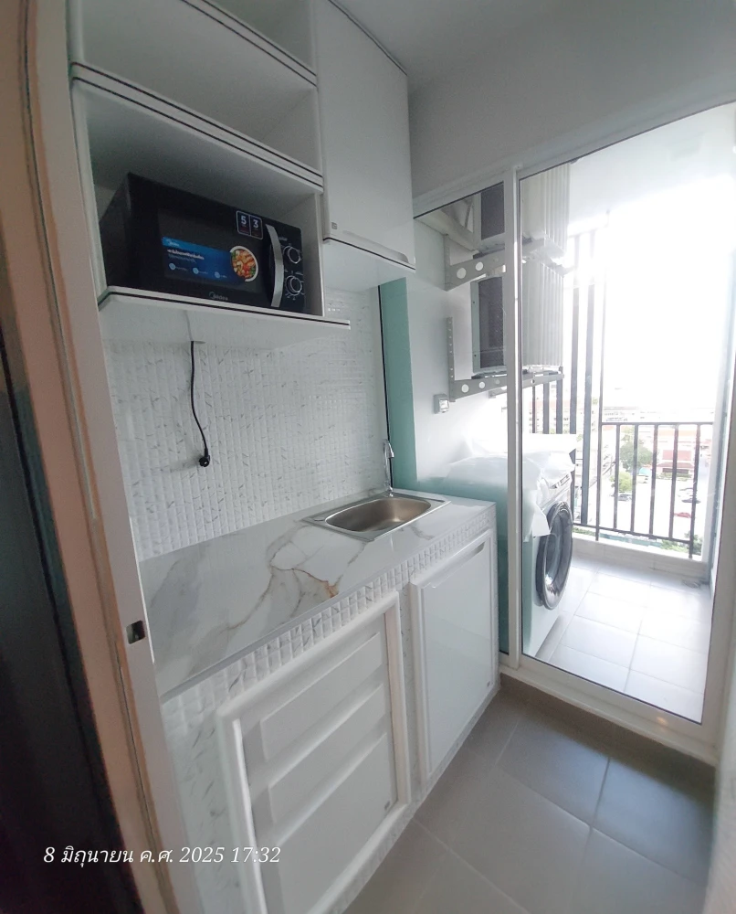 Apartment for rent at Regent Home Bangna. The room is partitioned into separate areas and comes fully furnished. Book now, don't miss out!