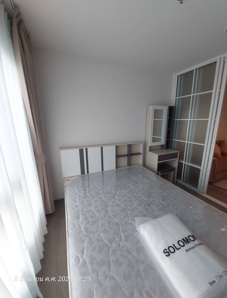 Apartment for rent at Regent Home Bangna. The room is partitioned into separate areas and comes fully furnished. Book now, don't miss out!