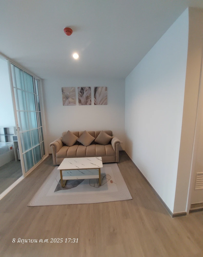 Apartment for rent at Regent Home Bangna. The room is partitioned into separate areas and comes fully furnished. Book now, don't miss out!