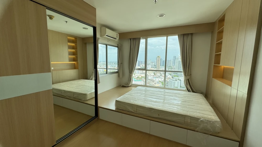 Condo for rent, Life @ Sukhumvit 65, high floor, good wind, full furniture. Electrical appliances, ready to be missed.